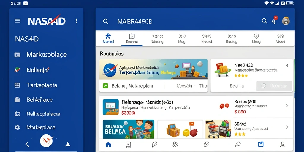 Tampilan antarmuka aplikasi NASA4D yang intuitif dan menarik.
