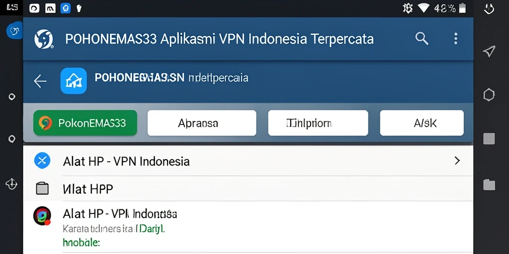 Tampilan antarmuka pengguna POHONEMAS33 yang intuitif dan menarik.
