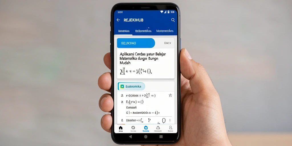 Antarmuka menarik dan interaktif untuk belajar matematika dengan REJEKIHUB.