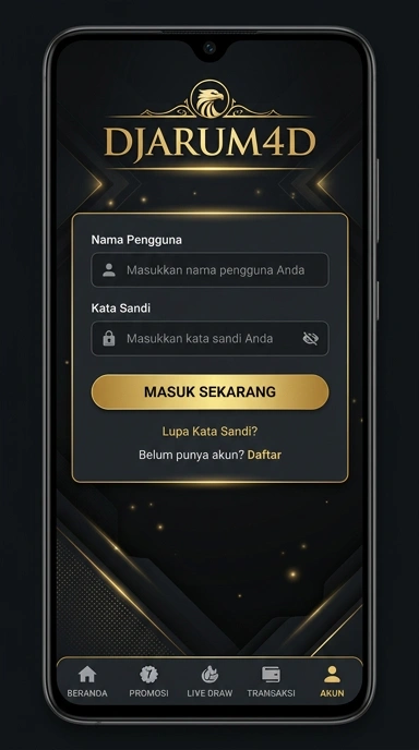 Tampilan halaman login djarum4d